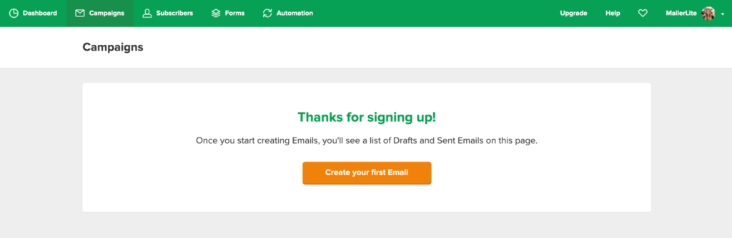 email marketing for free, mailerlite